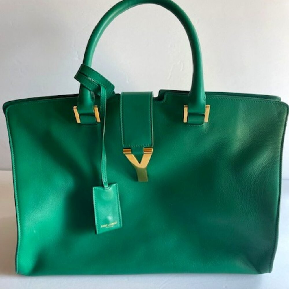 Pre-Owned YSL Saint Laurent Cabas Small Crossbody Bag in Menthe Green